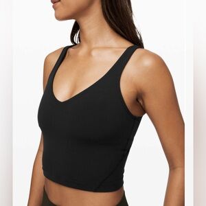 Lululemon Align Tank Removable Cups Cropped Sports Bra Black- Size 8